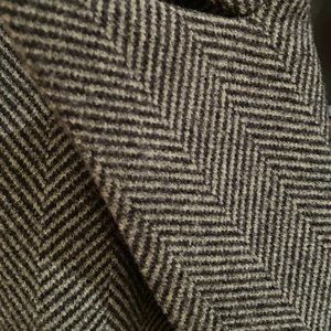 Custom made herringbone wool coat Size S